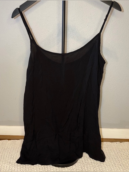 Free People Tops - Free People 100% Viscose Black Oversized Camisole Spaghetti Tank Top Size XS